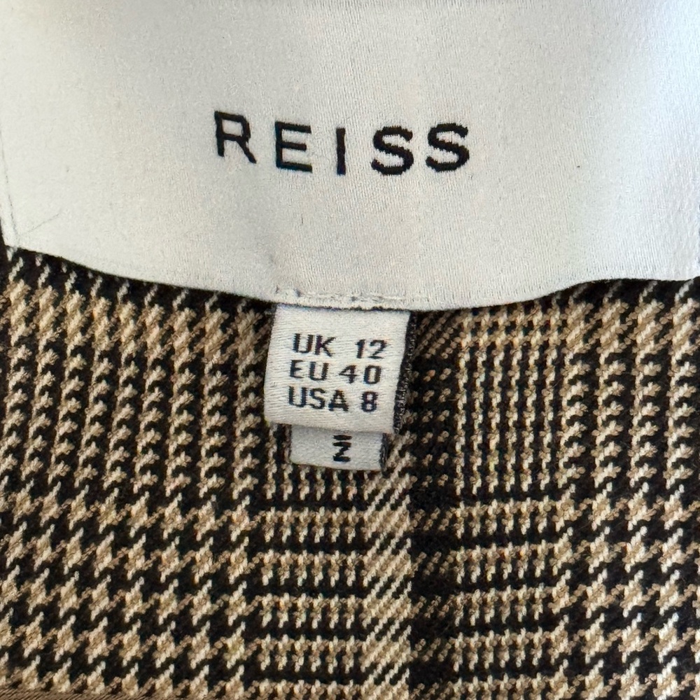 REISS Plaid Double-Breasted Blazer - Picture 7 of 7